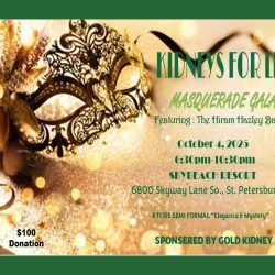 Kidneys For Life Masquerade Gala Ticket