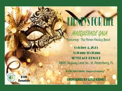 Kidneys For Life Masquerade Gala Ticket